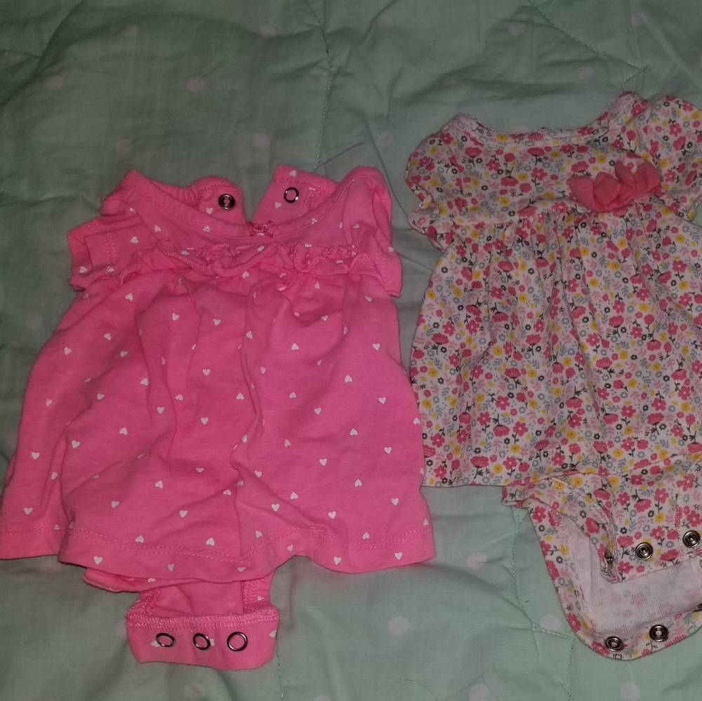 3 preemie  girl outfits